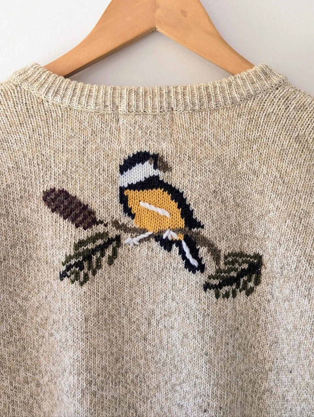 Vintage Cotton/Wool Northern Reflections Bird Themed Cardigan - Picture 11 of 11